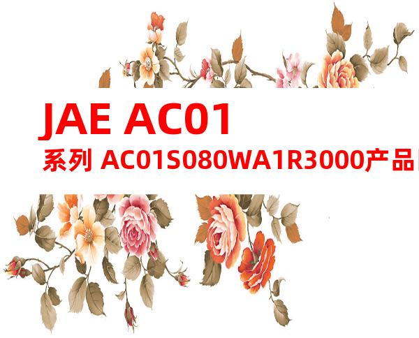 JAE AC01系列 AC01S080WA1R3000产品图纸